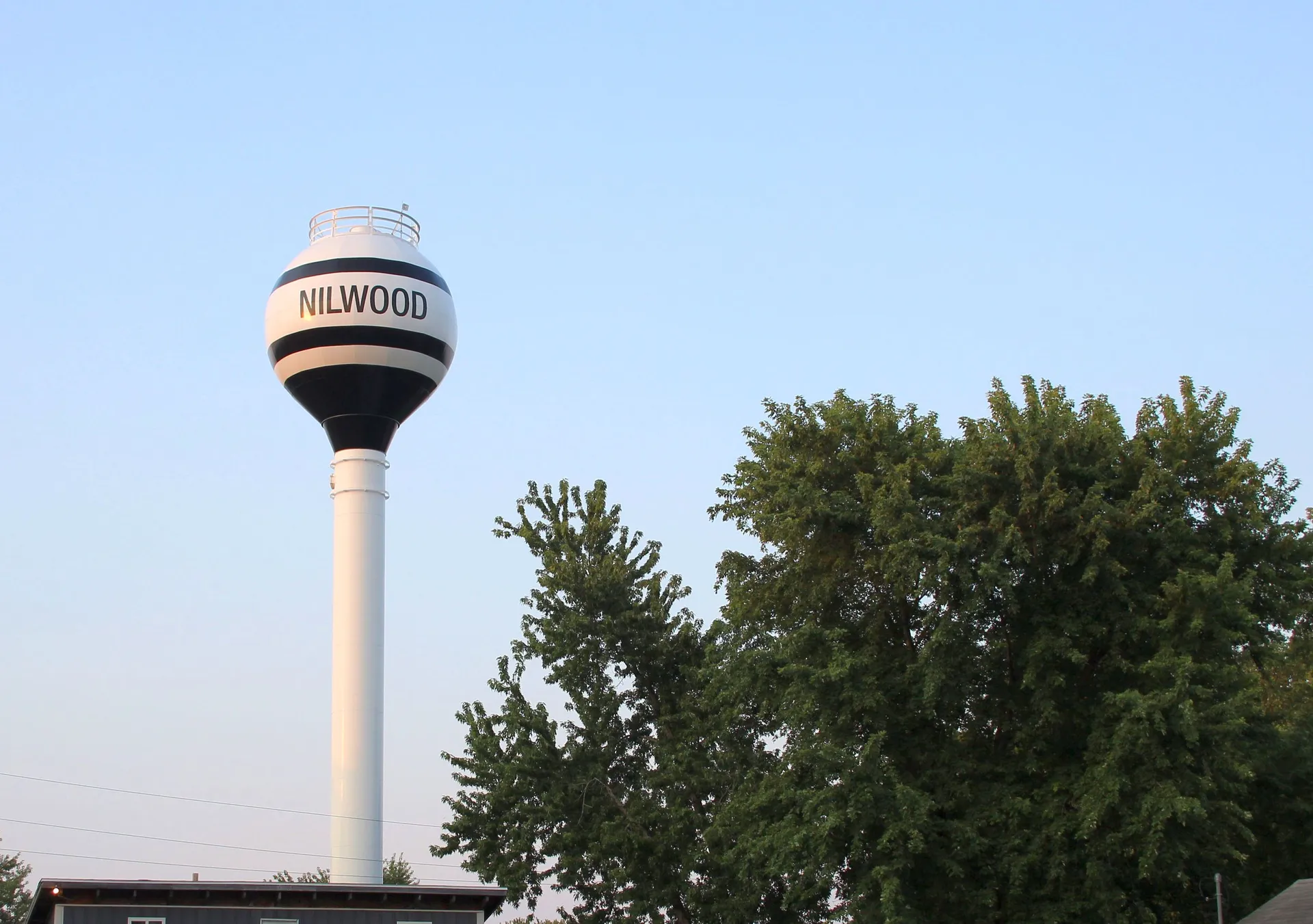 Nilwood water tower in Nilwood, Illinois.