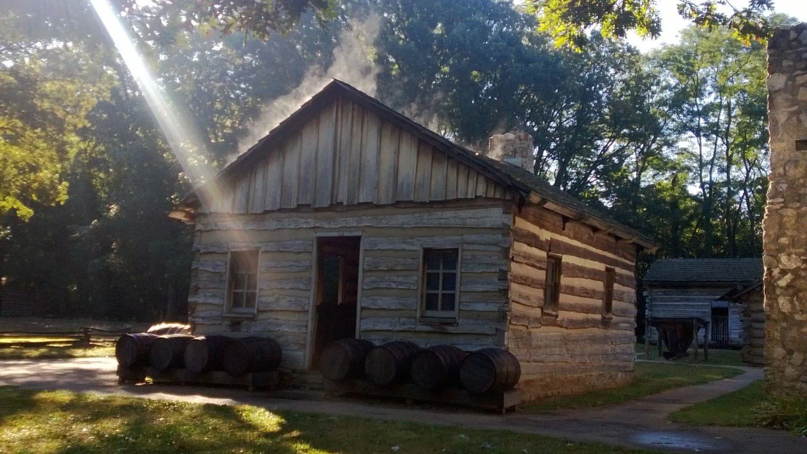 Historic Henry Onstot Cooper Shop at Lincoln's New Salem, Illinois.