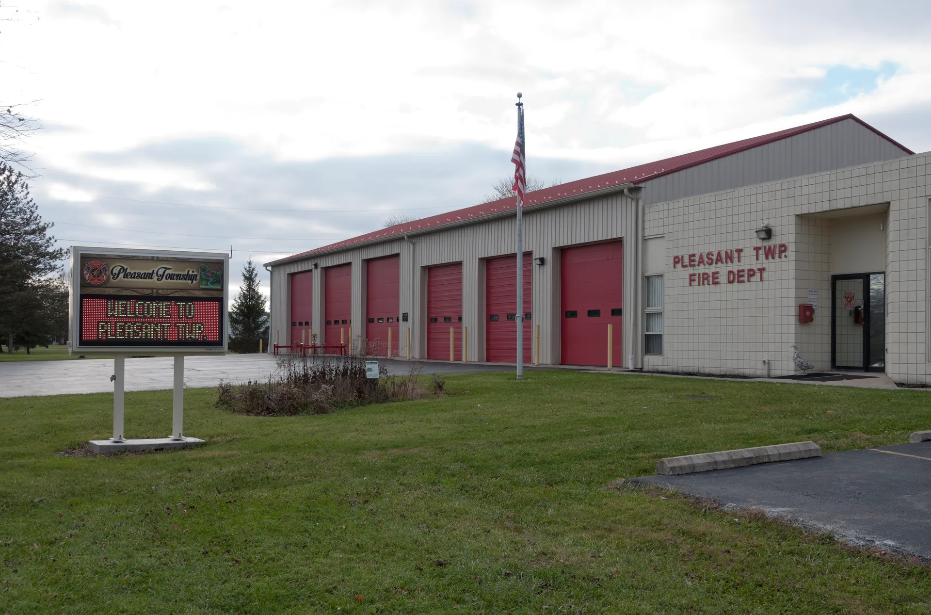 Pleasant Township Townhall and fire station in Ohio.