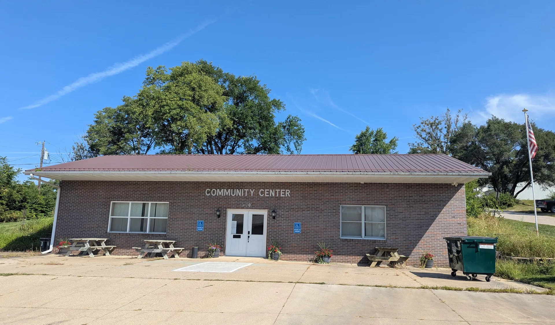 Community Center building in Searsboro, Iowa.
