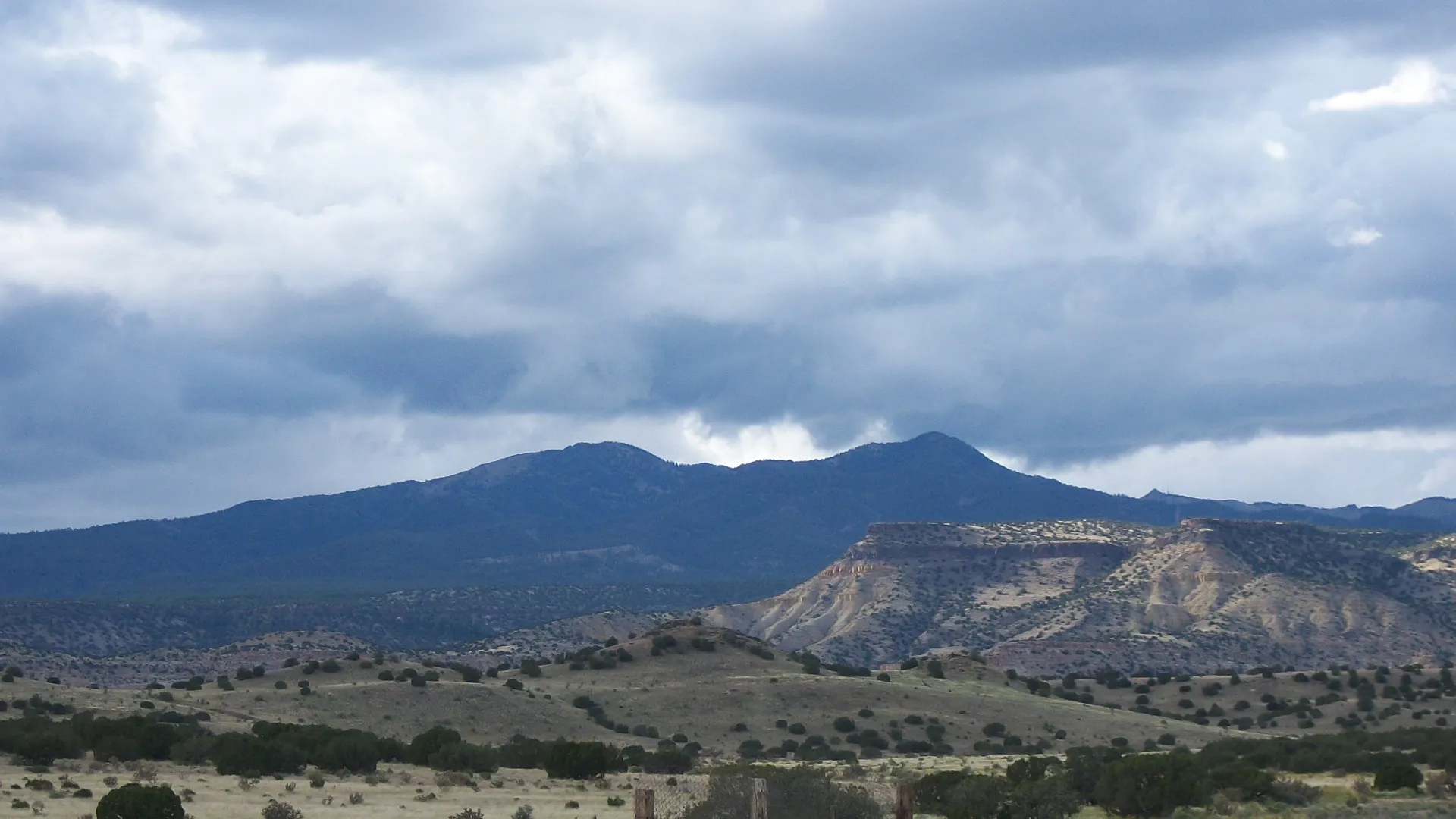 Mount Taylor viewed from Encinal, New Mexico.