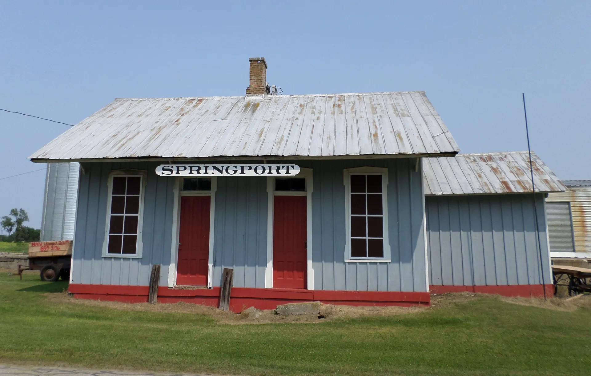 Historic Springport Depot in Springport, Michigan.