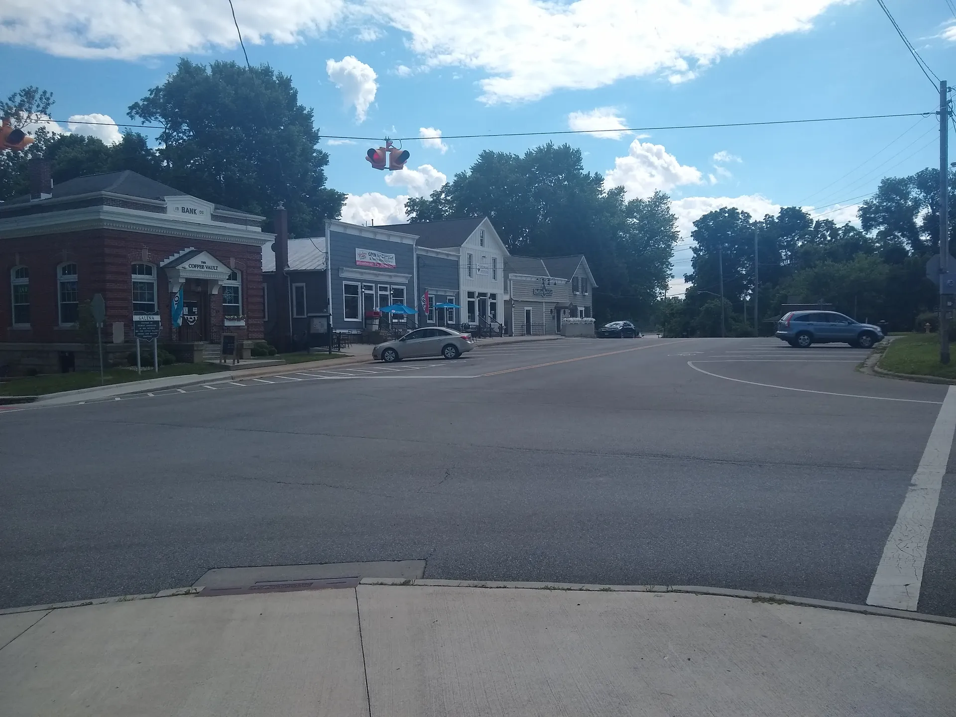 Main street view in Galena, Ohio.