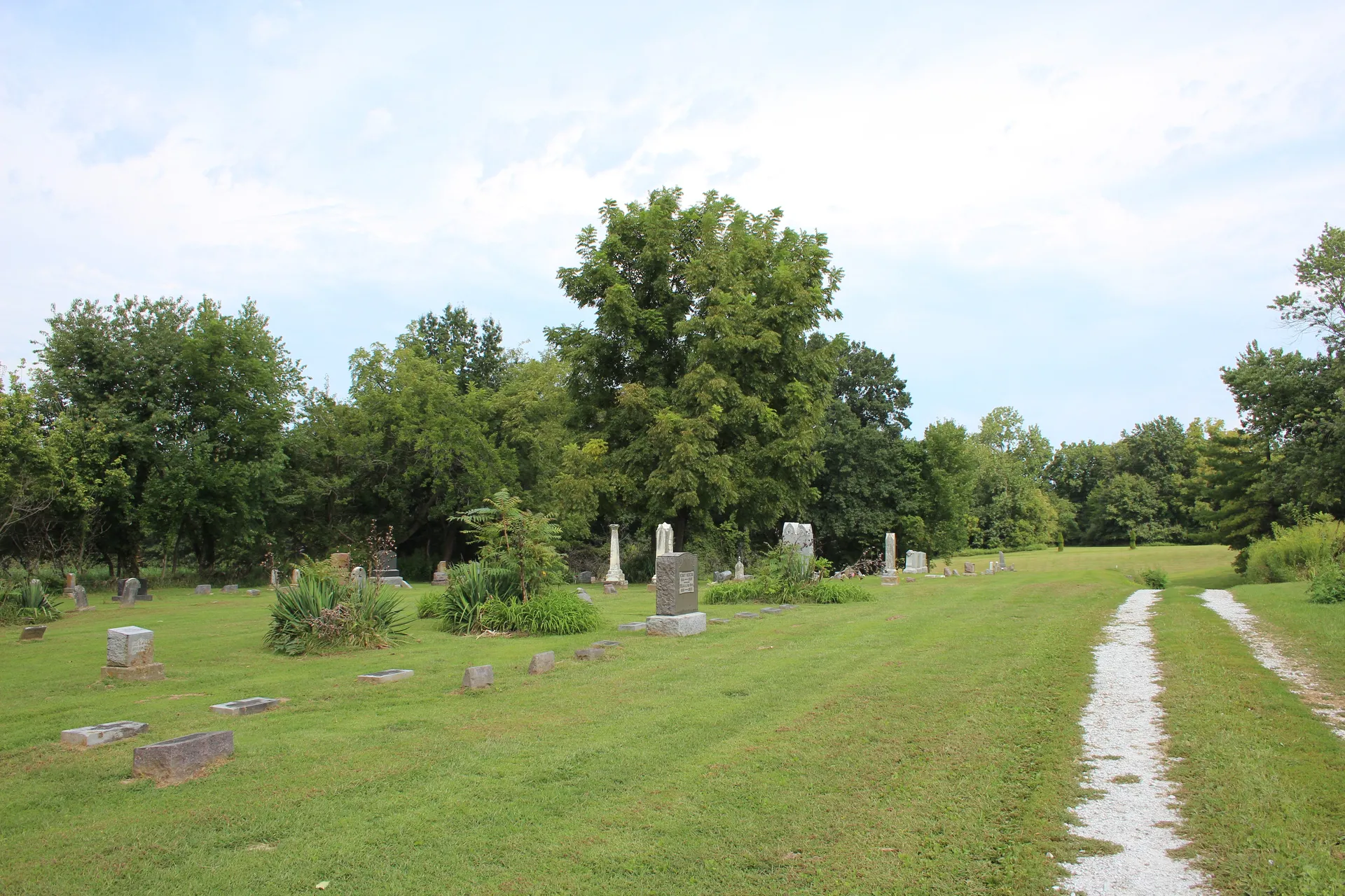 Walker Township cemetery and road in Illinois.