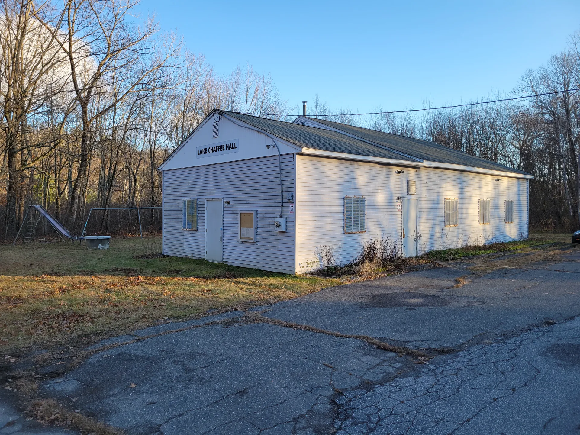 Lake Chaffee Hall in Ashford, Connecticut.
