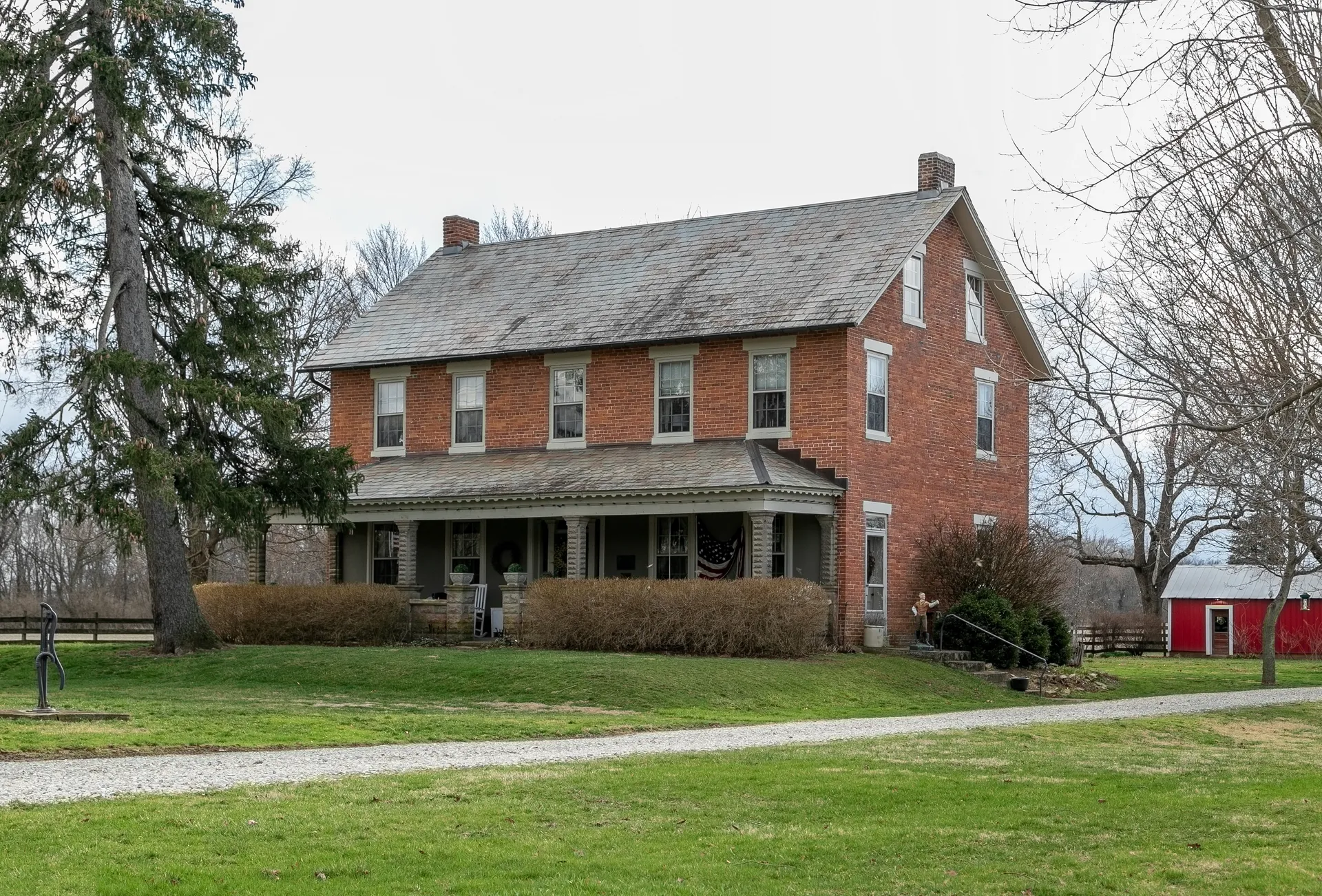 Historic John Detwiller Tavern in Thompson Township, Delaware County, Ohio.
