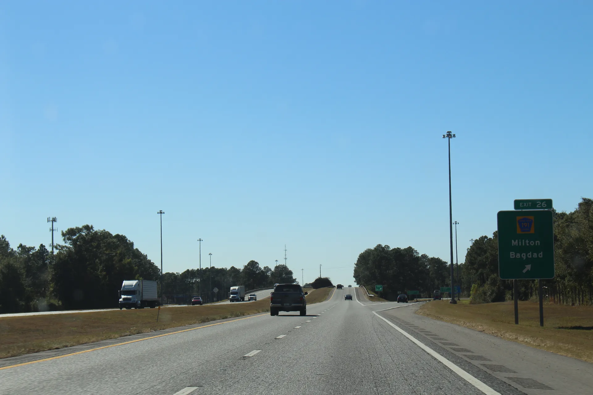 Florida I10wb Exit 26, Interstate 10, Santa Rosa County, Florida
