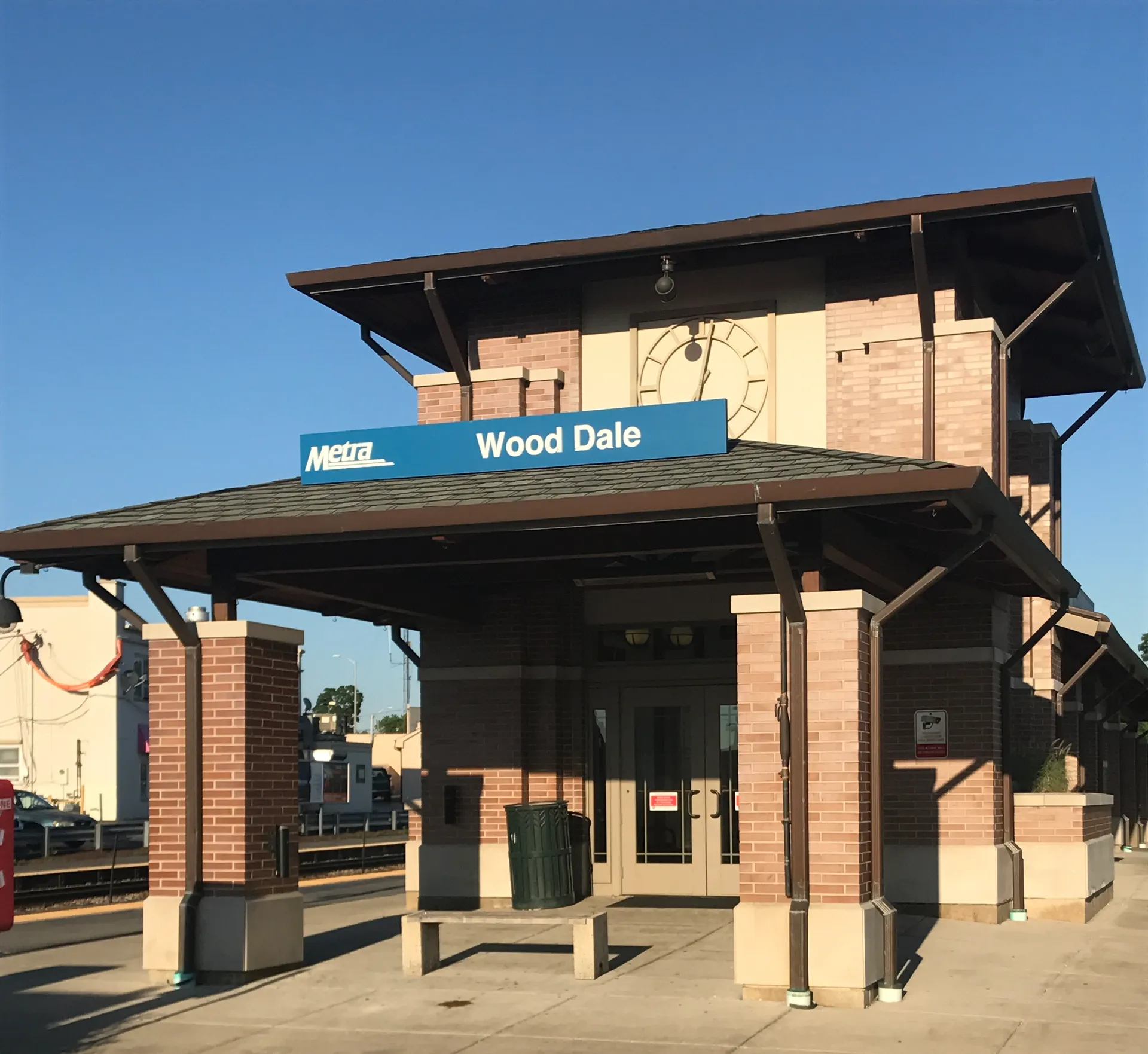 Wood Dale Metra station in Wood Dale, Illinois.