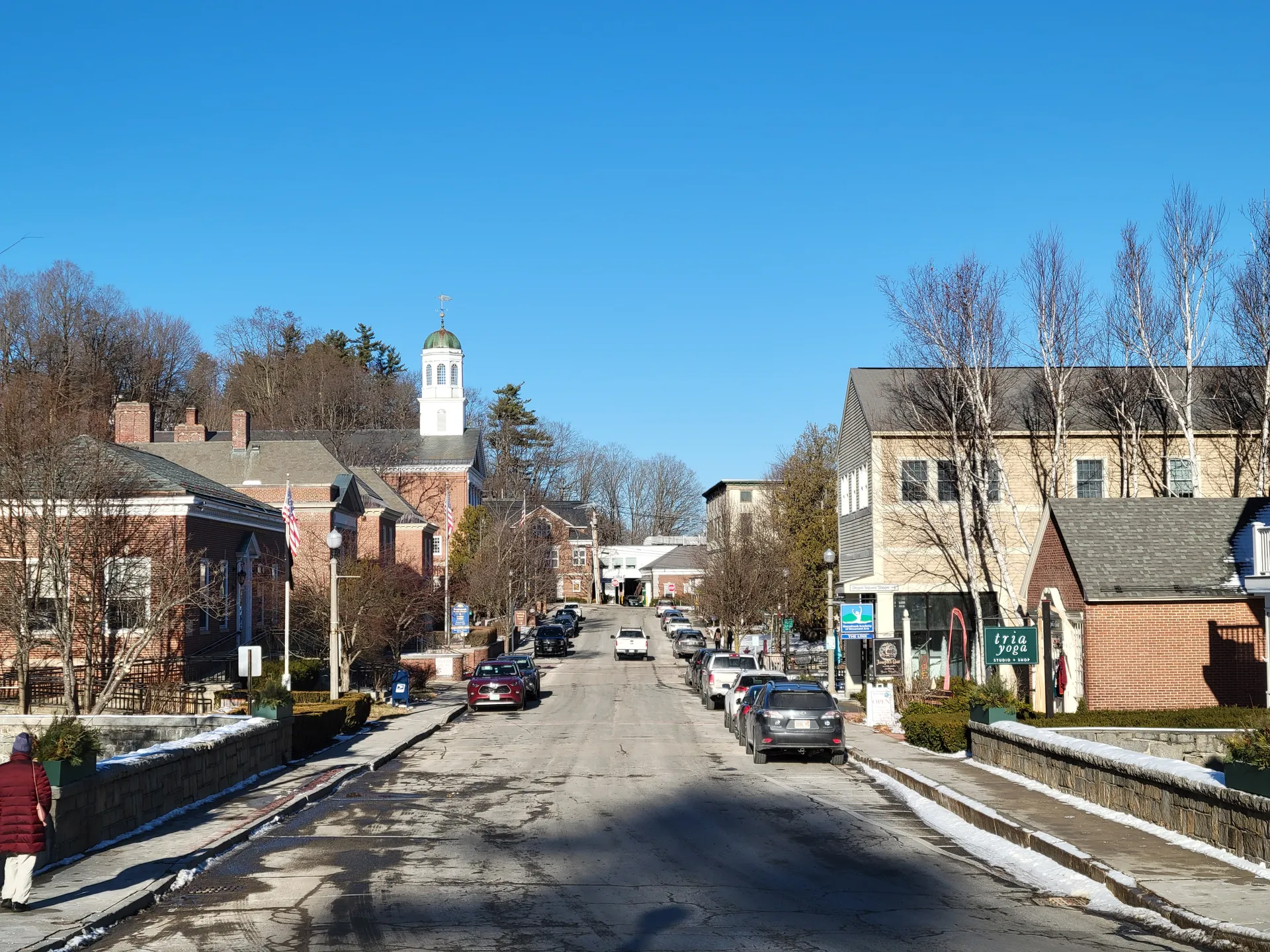 Grove Street in downtown Peterborough, New Hampshire.