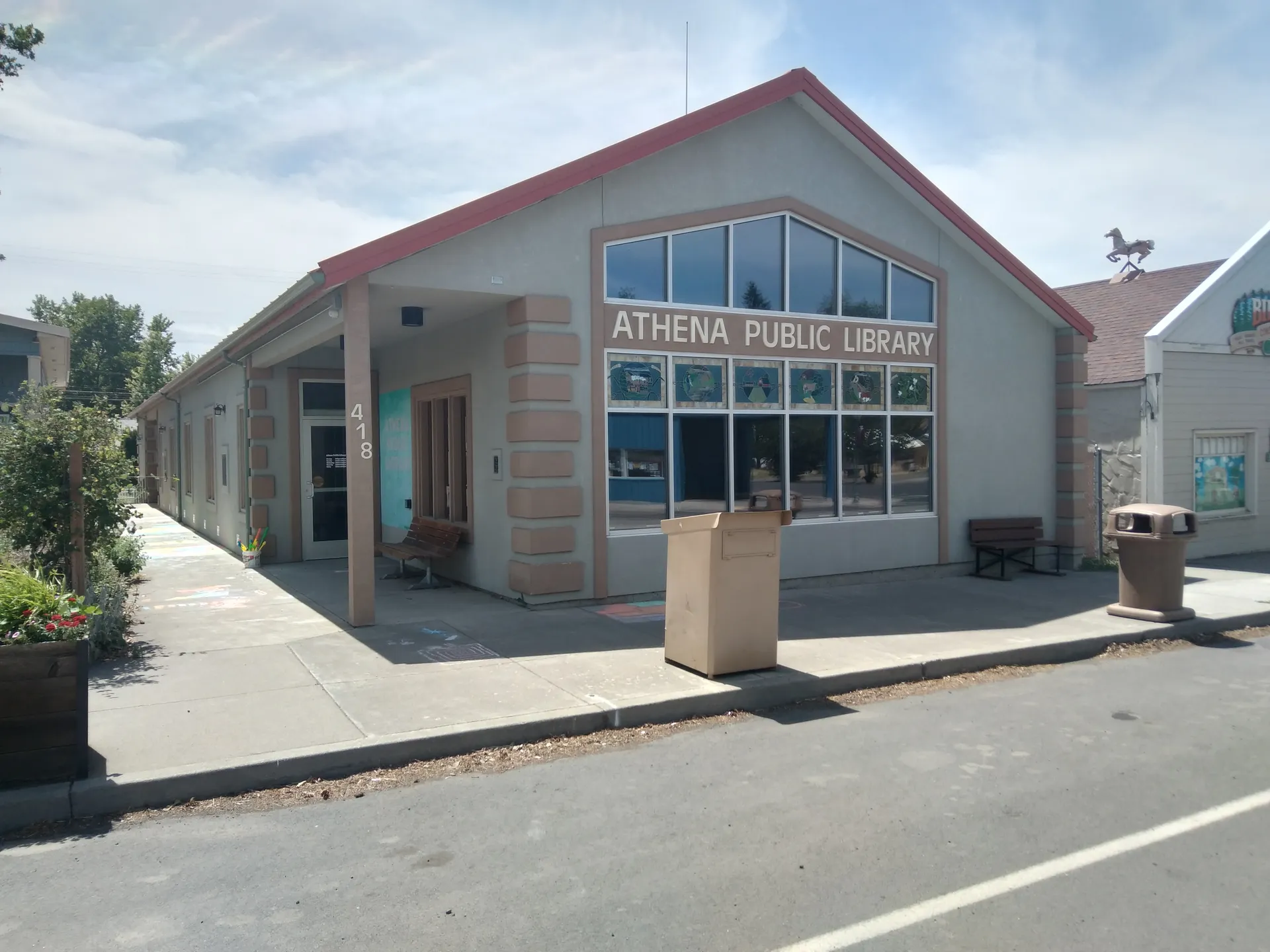 Athena Public Library building in Athena, Oregon.