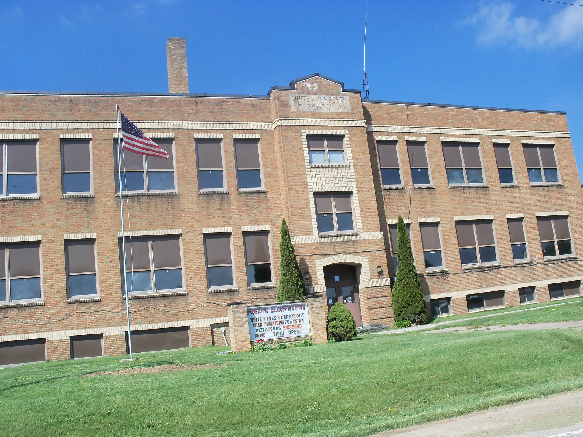 Historic White Eyes Rural School in Fresno, Ohio.