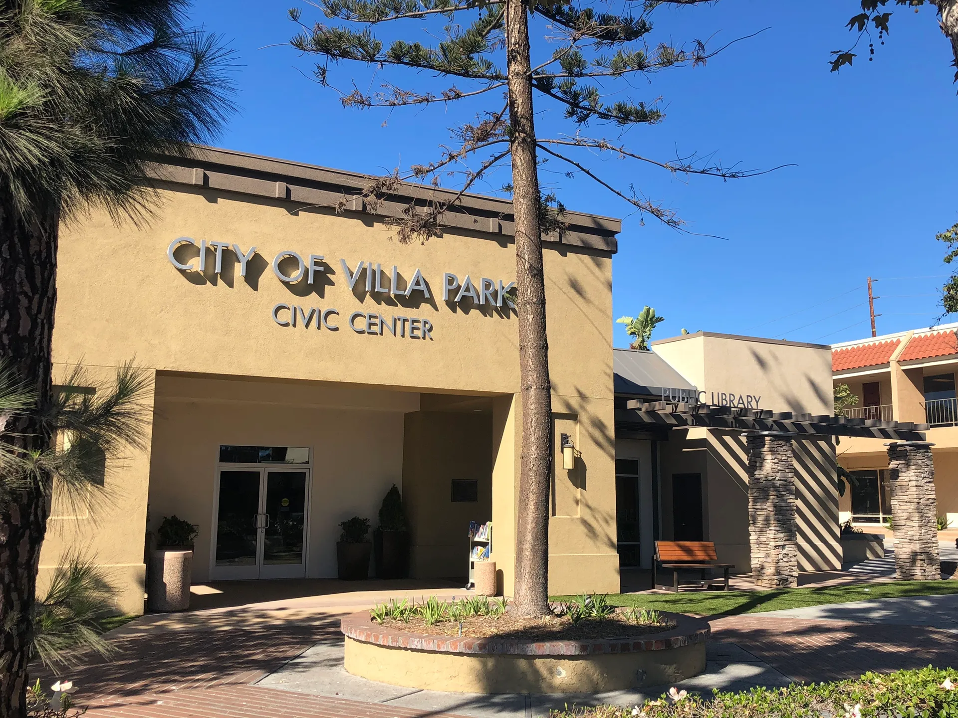 City Hall and the Civic Center in Villa Park, California.