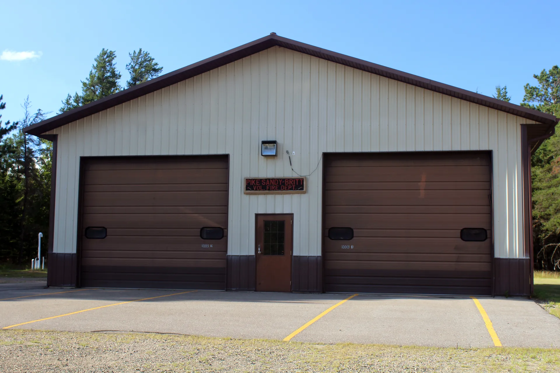 Pike-Sandy-Britt Volunteer Fire Department in Pike Township, Minnesota.
