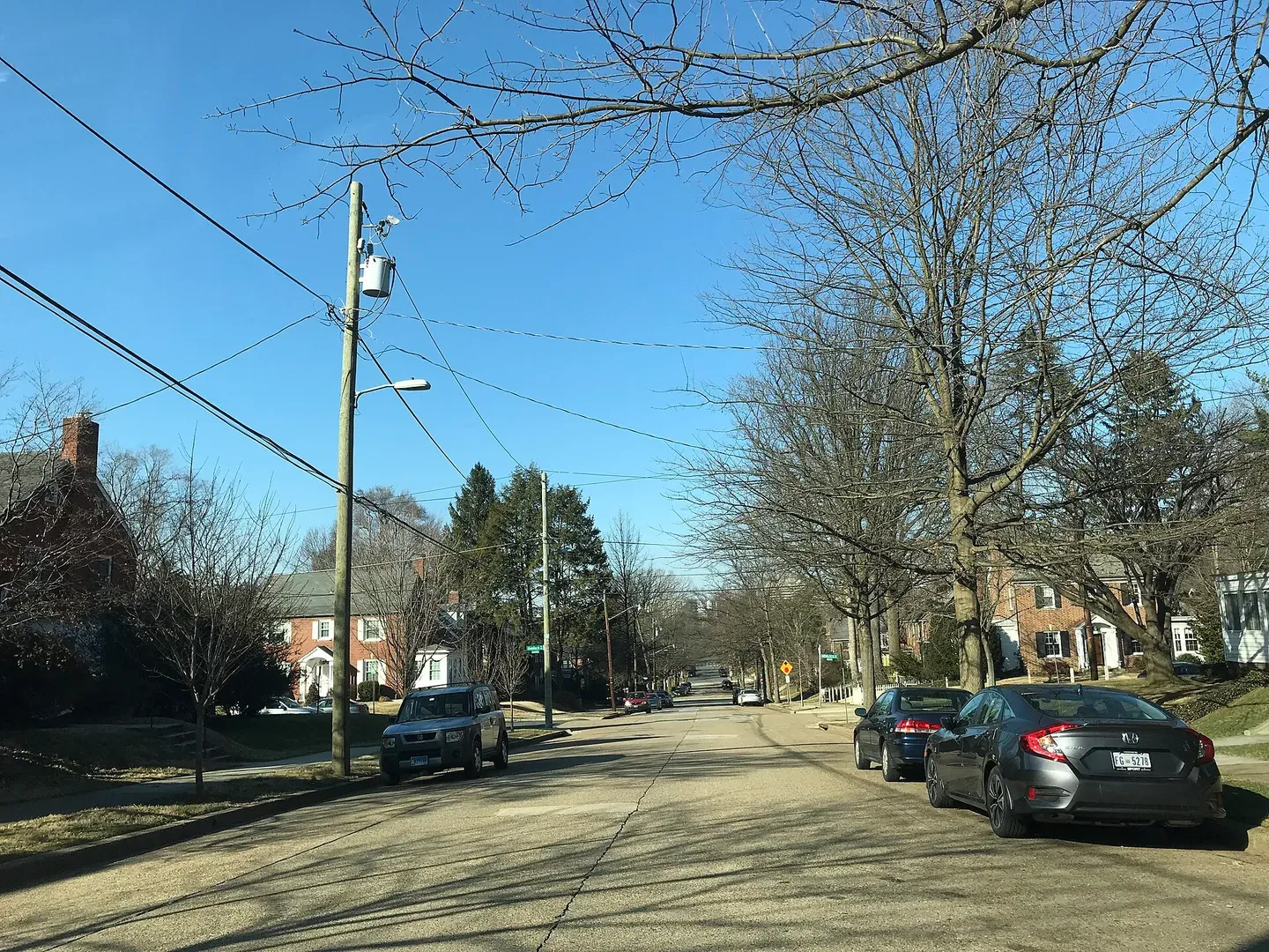 Intersection of 14th St. and Hemlock St. NW, Shepherd Park, Washington, DC, February 2018