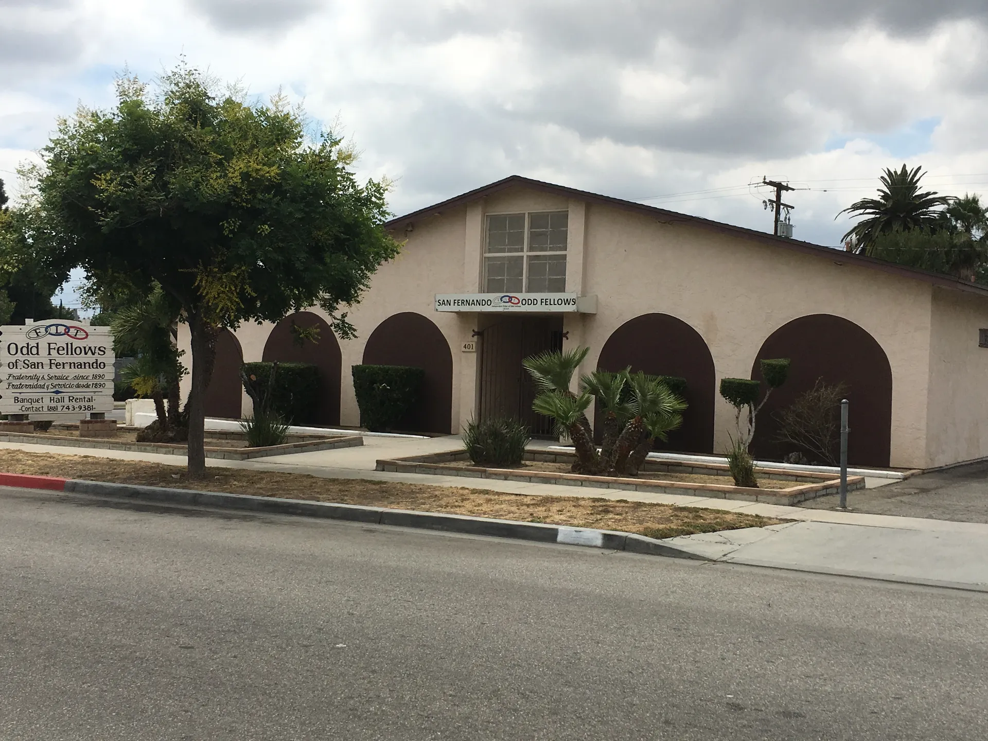 San Fernando Odd Fellows Lodge exterior in San Fernando, California.