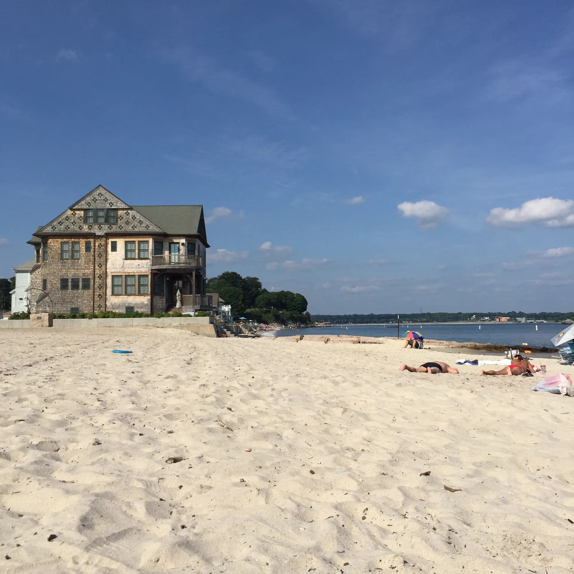 Residential house above Crescent Beach in Niantic, Connecticut.