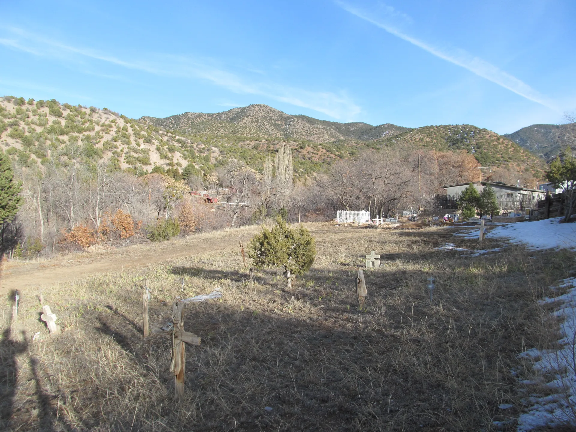 Cemetery in Rio en Medio, New Mexico.