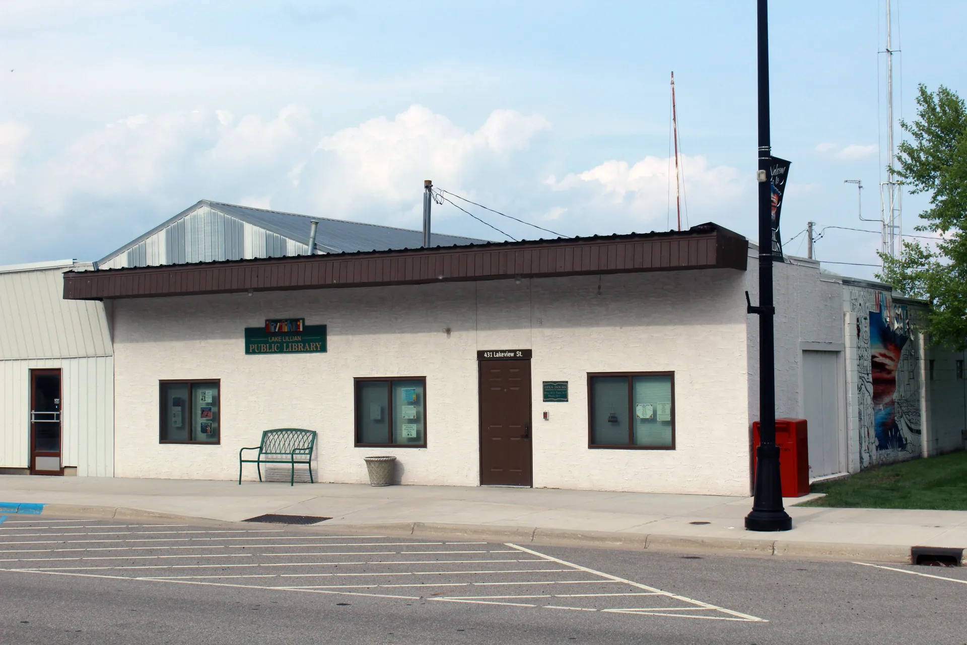 Public Library building in Lake Lillian, Minnesota.