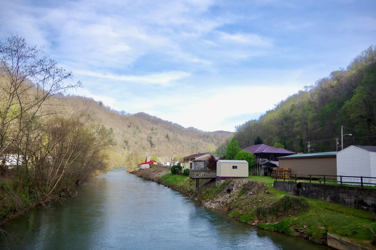 Big Coal River winding past Whitesville.
