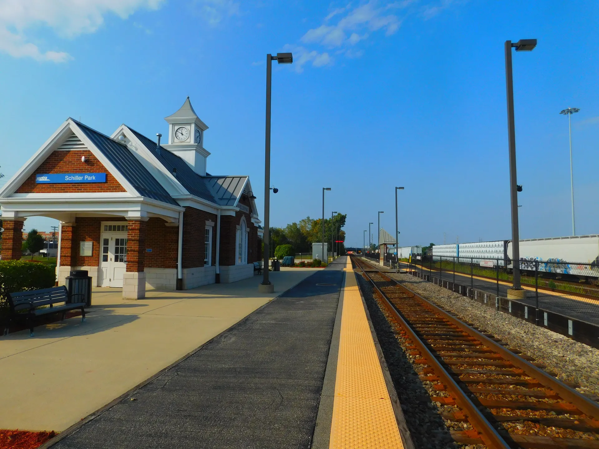 Schiller Park Metra station in Schiller Park, Illinois.