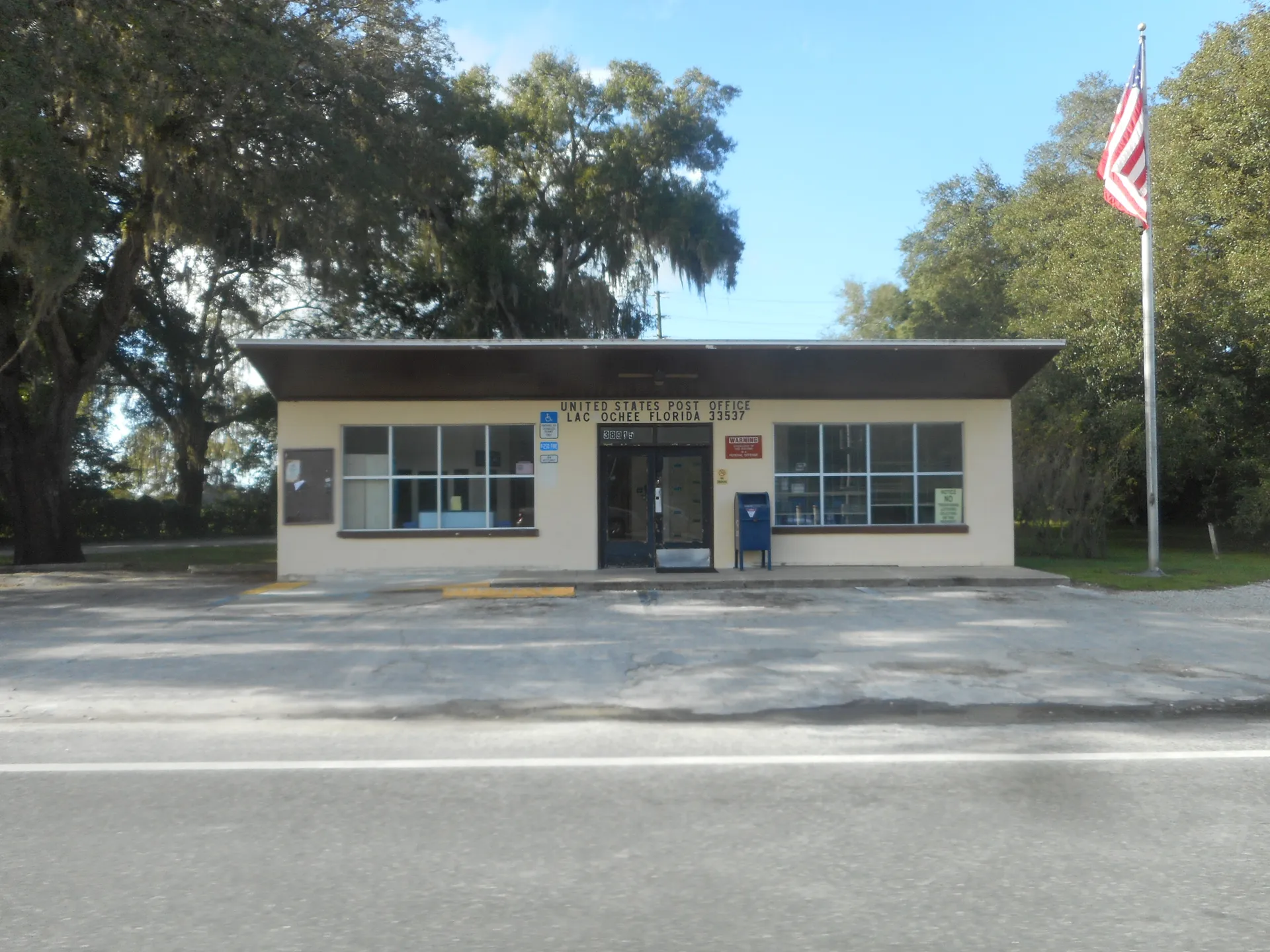 United States Post Office in Lacoochee, Florida.