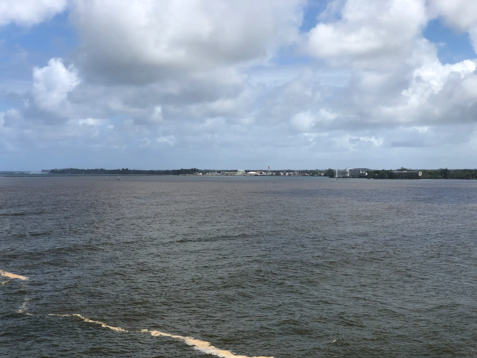 View southeast across Hilo Bay from Wainaku on the Big Island, Hawaii.