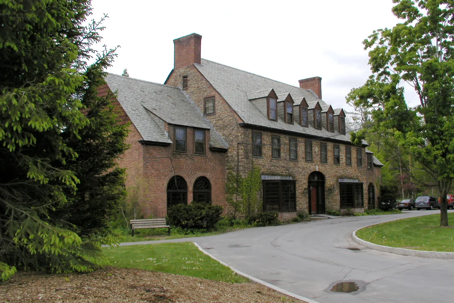 Brick Emerson Hall at Hamilton College in Clinton, New York.