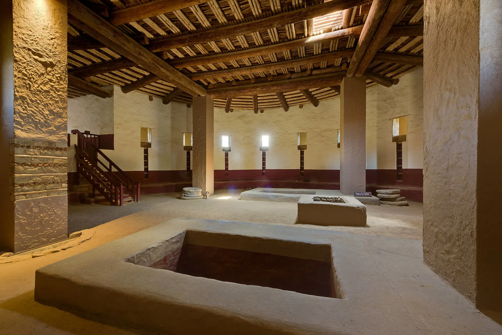 Great kiva at Aztec Ruins National Monument, New Mexico.