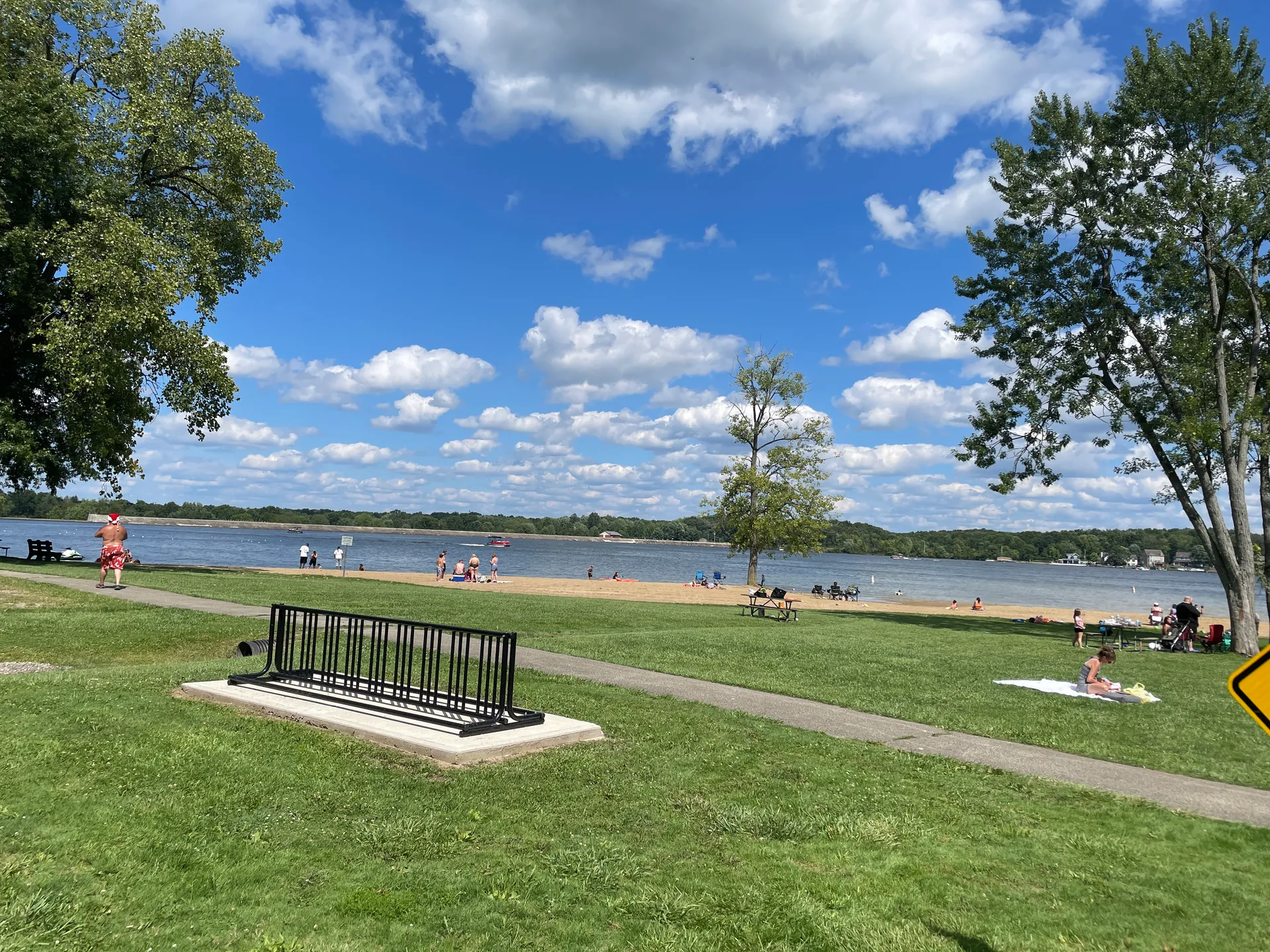 Lake Milton Beach on the water in Lake Milton, Ohio.