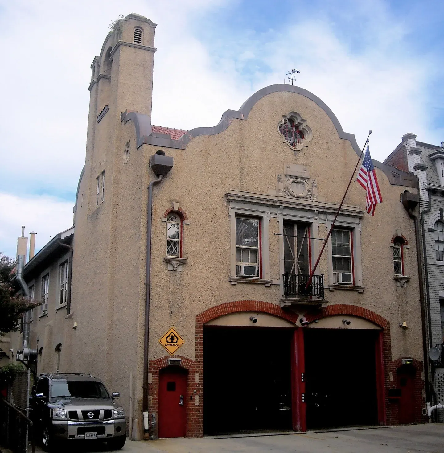 Engine Company No. 21 (also known as Truck Company 9) located at 1763 Lanier Place, NW in the Adams Morgan neighborhood of Washington, D.C. The Spanish Revival fire station was designed by noted architect Appleton P. Clark in 1908. The buil