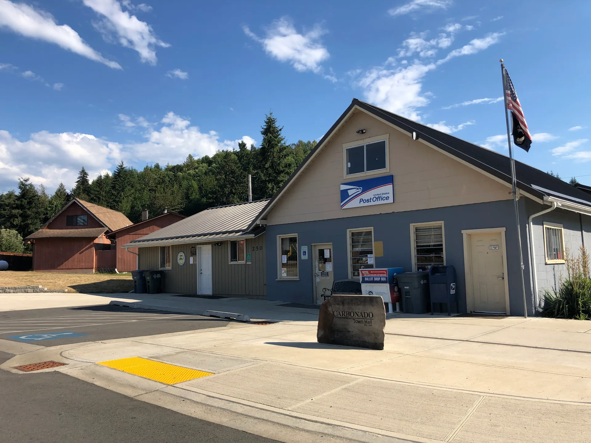 United States Post Office building in Carbonado, Washington.