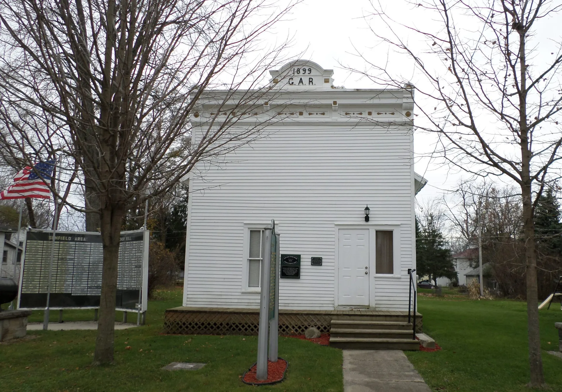 Historic Grand Army Hall in Sunfield, Michigan.