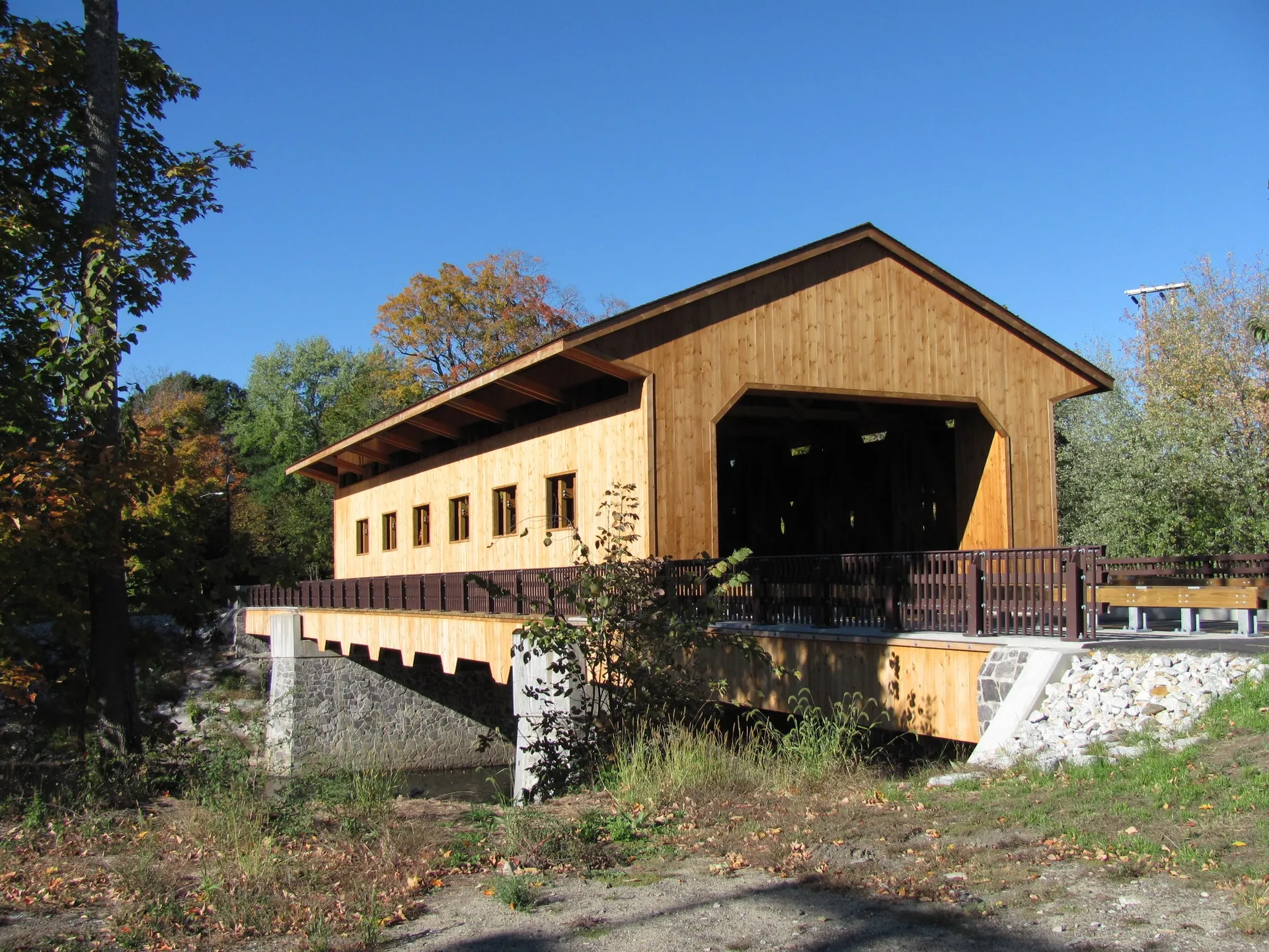 Pepperell Covered Bridge, East Pepperell MA. Pepperell Town, MA.