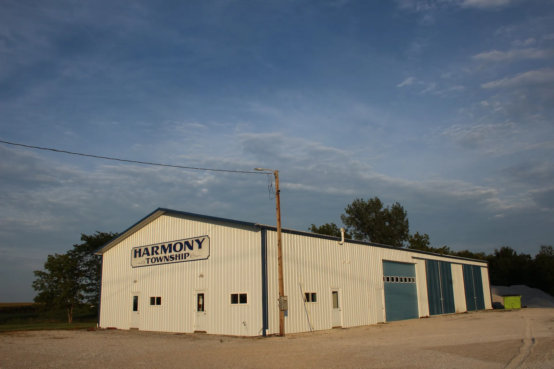 Harmony Township building in Illinois.