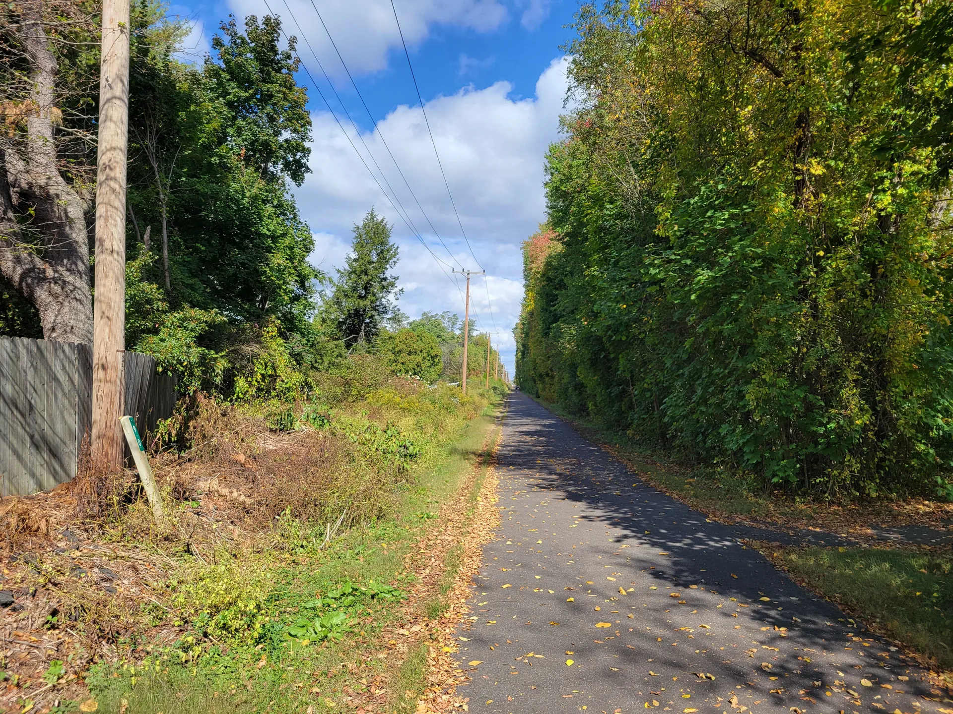 Farmington Canal Heritage Trail in Weatogue, Connecticut.