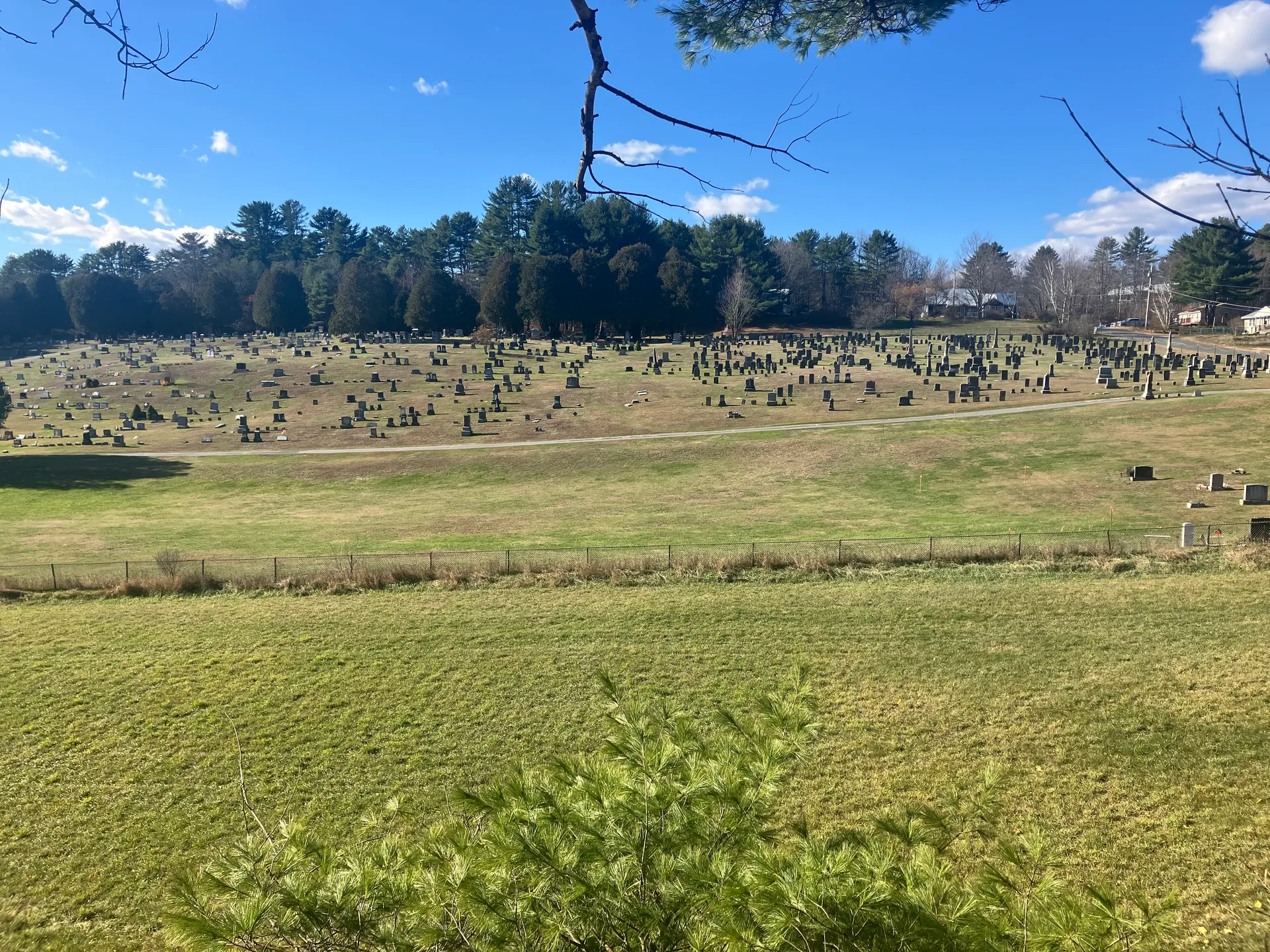 Pine Grove Cemetery field in North Springfield, Vermont.